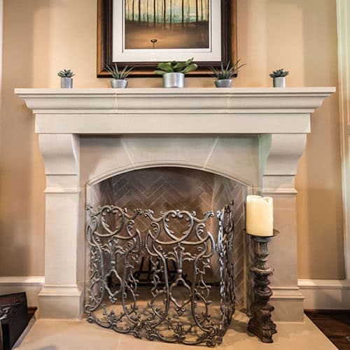 Amhurst Cast Stone Fireplace Mantels - Old World Stoneworks